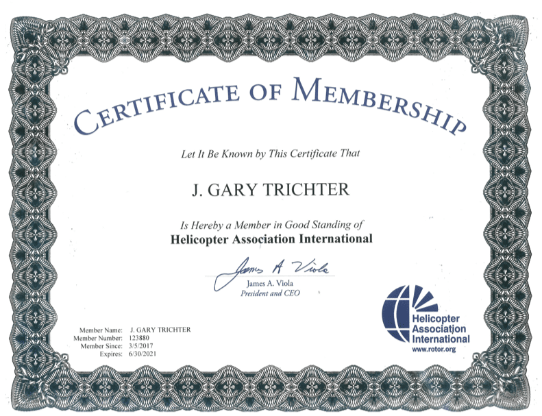 Gary Trichter Helicopter Association