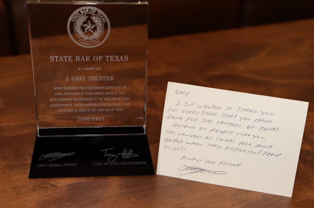 State Bar Of Texas Award
